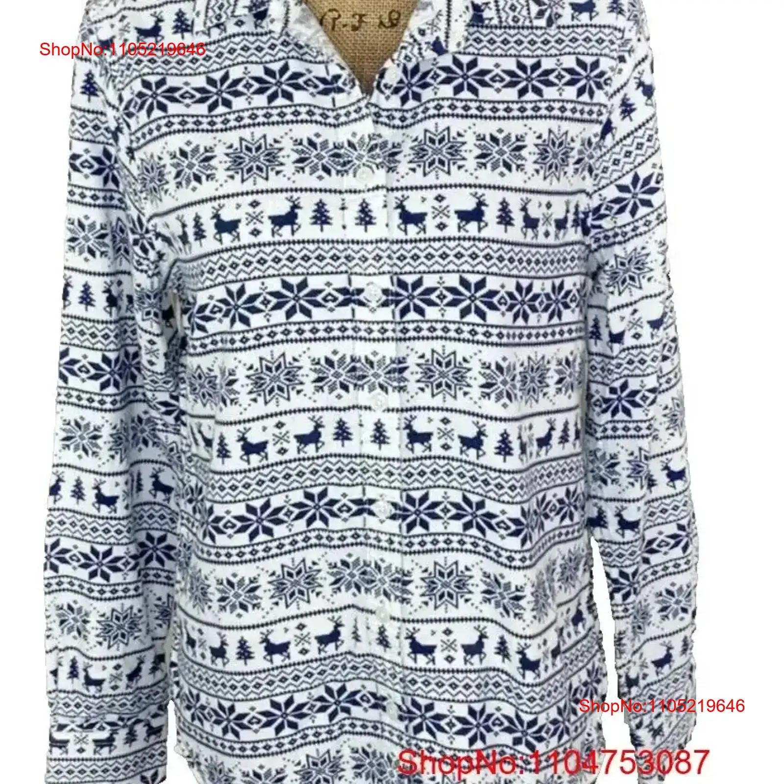 Vintage Fashion Faire - Lands End Fair Isle Flannel Button