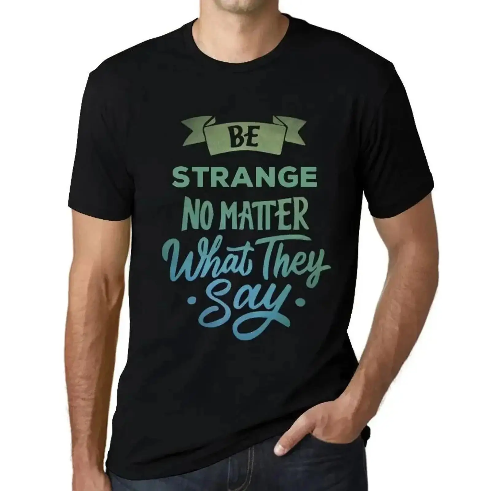 Vintage Fashion Herren - Herren Grafik T Shirt Sei seltsam
