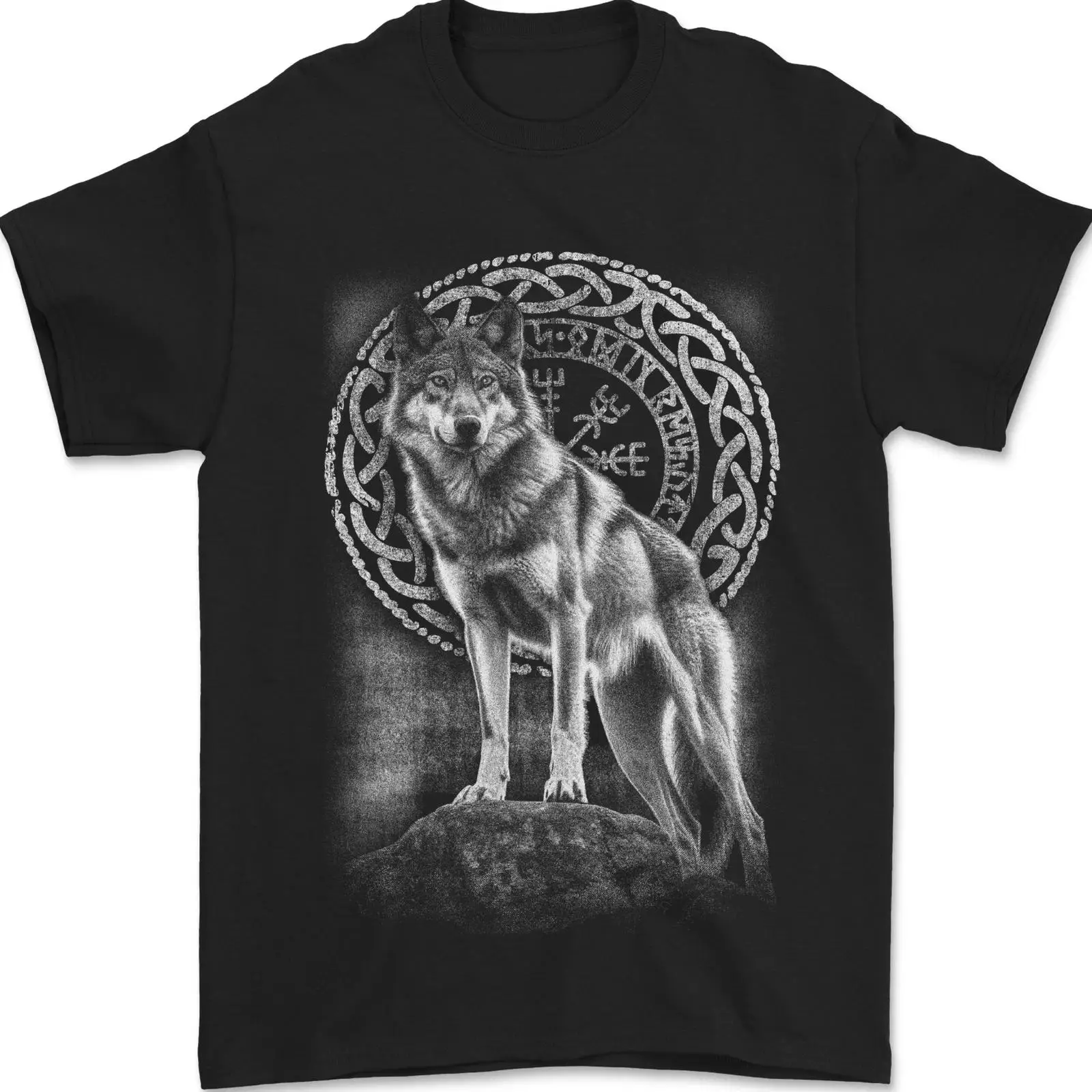 Vintage Fashion Herren - Nordic Wolf Wikinger Herren T Shirt