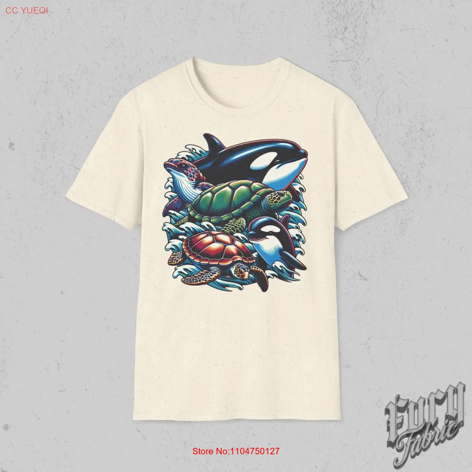 Turtleneck Knit 90S - Vintage 90s Sea Animal T Shirt