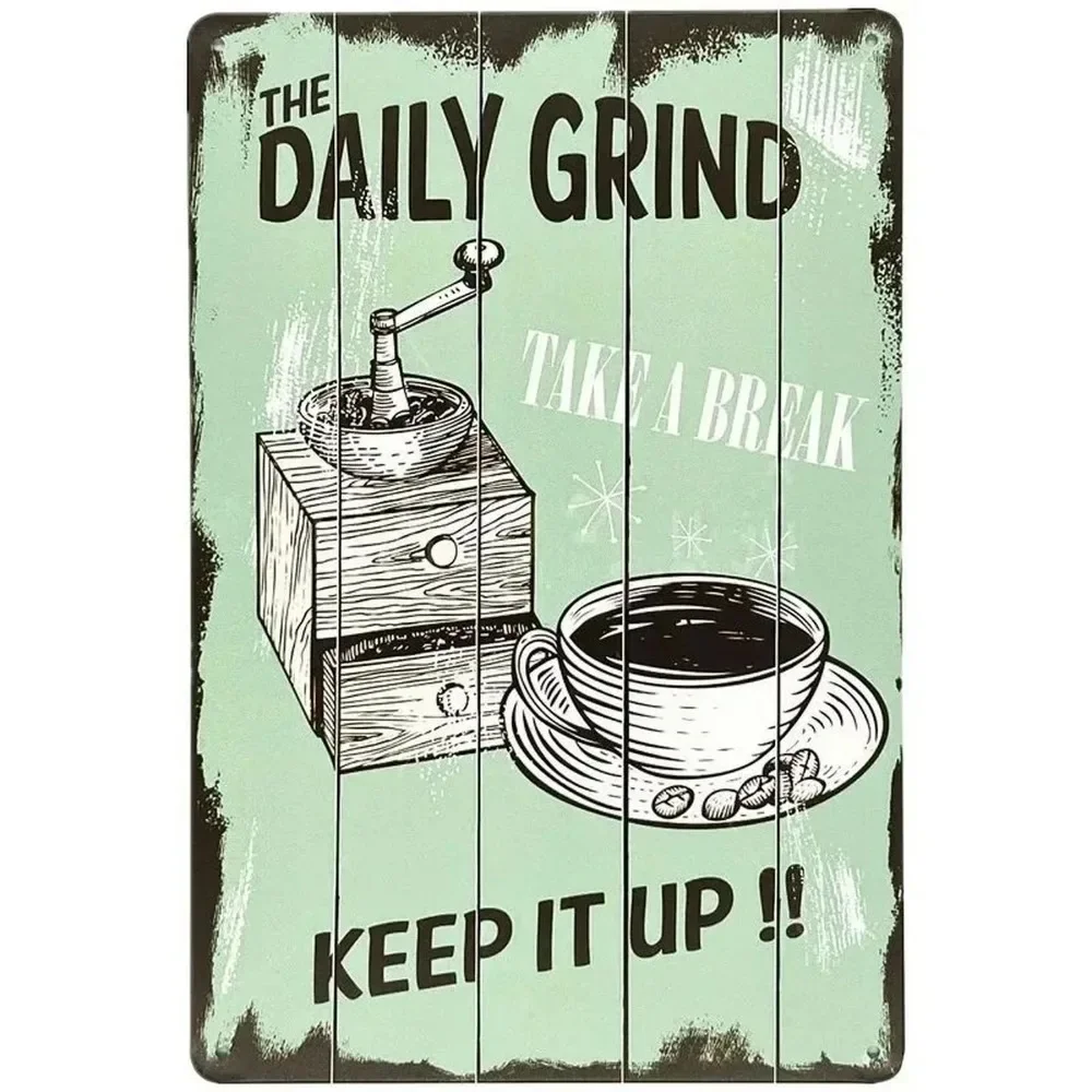 Plaque Metal Signs Drink Coffe - огляд і ціна Vintage Fashion Wall Art