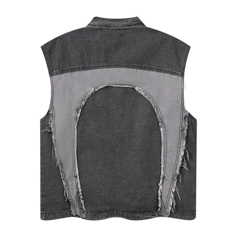 European and American mens Lap - огляд і ціна Patchwork Jean Jacket