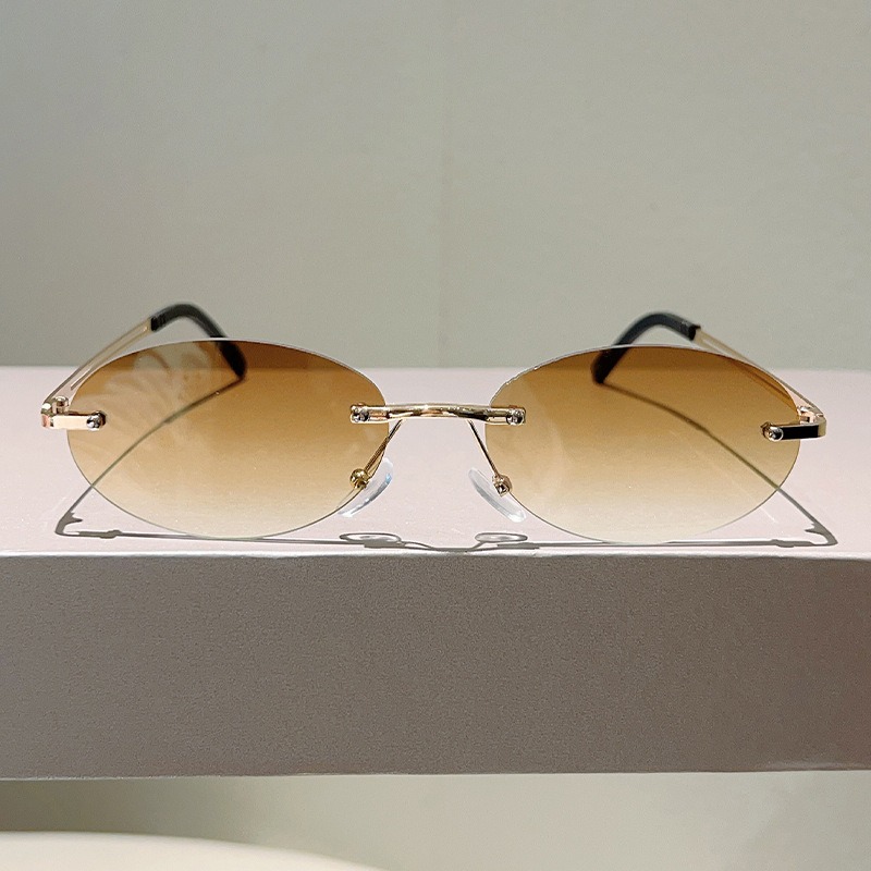 Rimless Oval Sunglasses Men Fa - огляд і ціна Vintage Fashion Brands