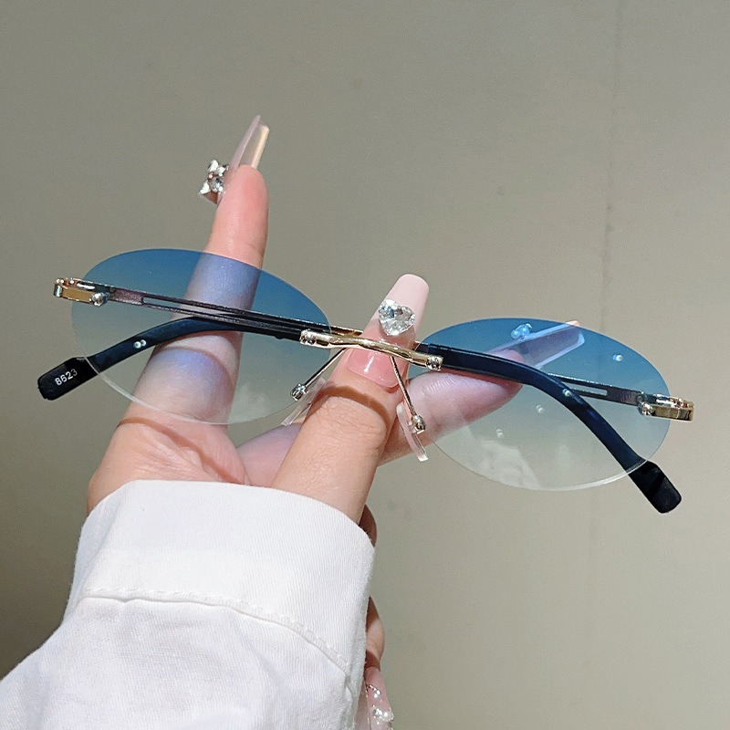 Rimless Oval Sunglasses Men Fa - огляд і ціна Vintage Fashion Brands