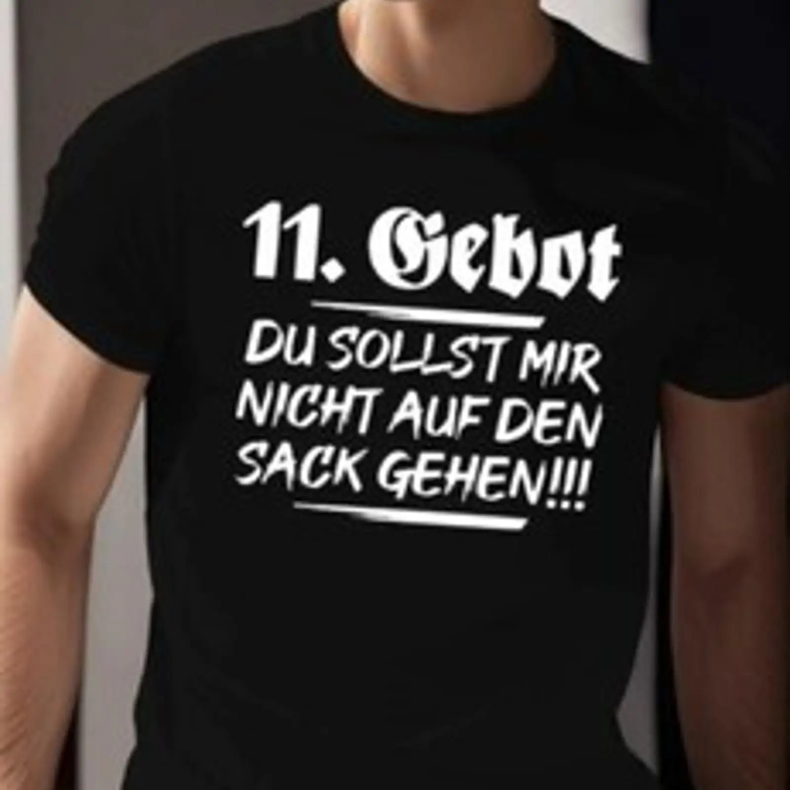 Herren T Shirt 11 Gebot Du sol - огляд і ціна Vintage Fashion Herren