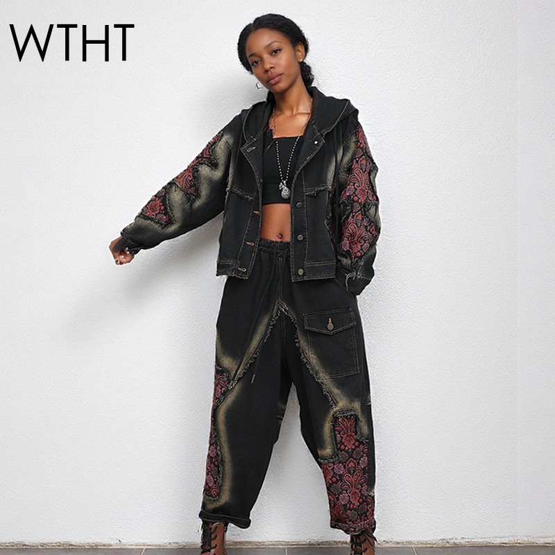WTHT Fashion Women's Wash Patc - огляд і ціна Patchwork Jean Jacket