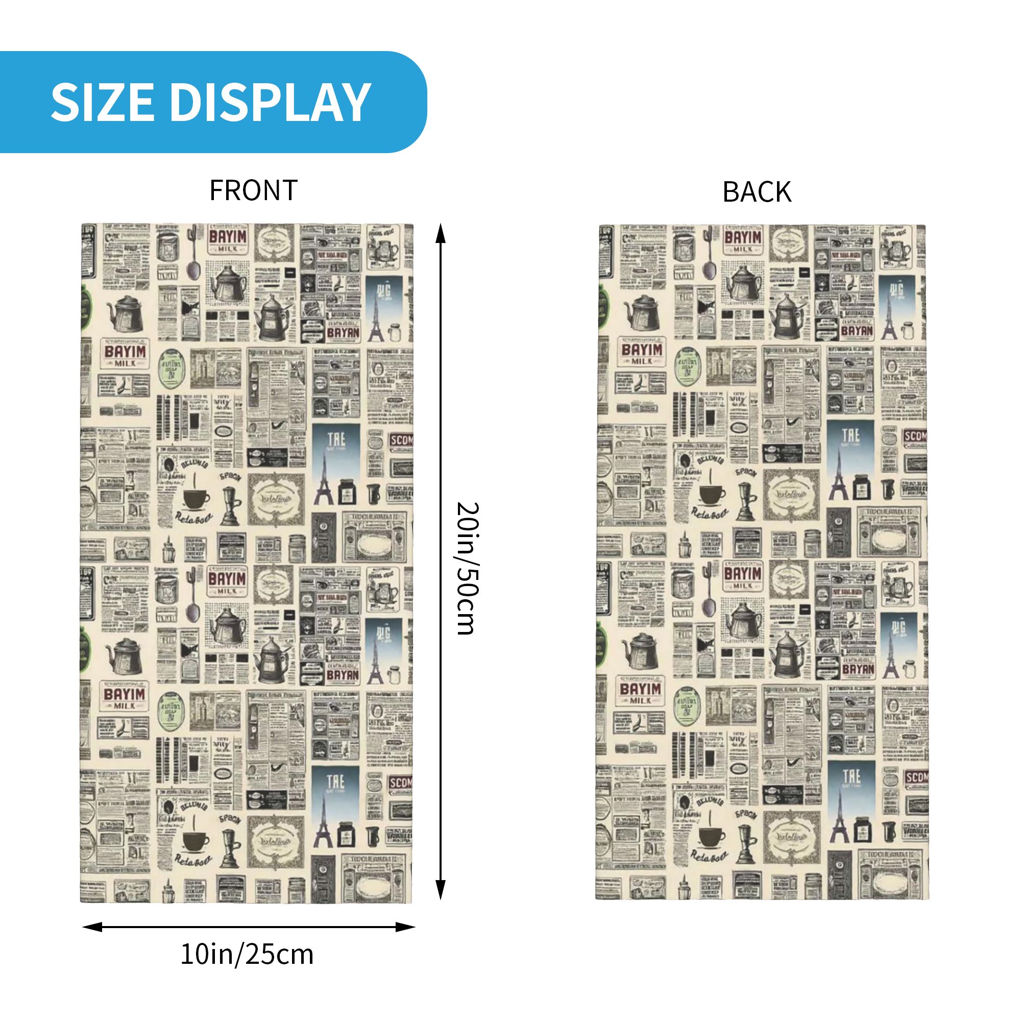 Vintage Newspaper Pattern Band - огляд і ціна Vintage Fashion Newspaper
