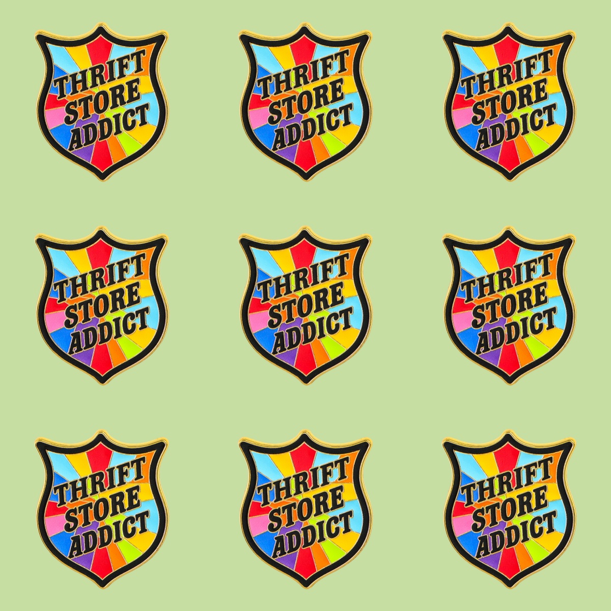 9pcs/Set THRIFT STORE ADDICT E - огляд і ціна Thrift Vintage Fashion Usa