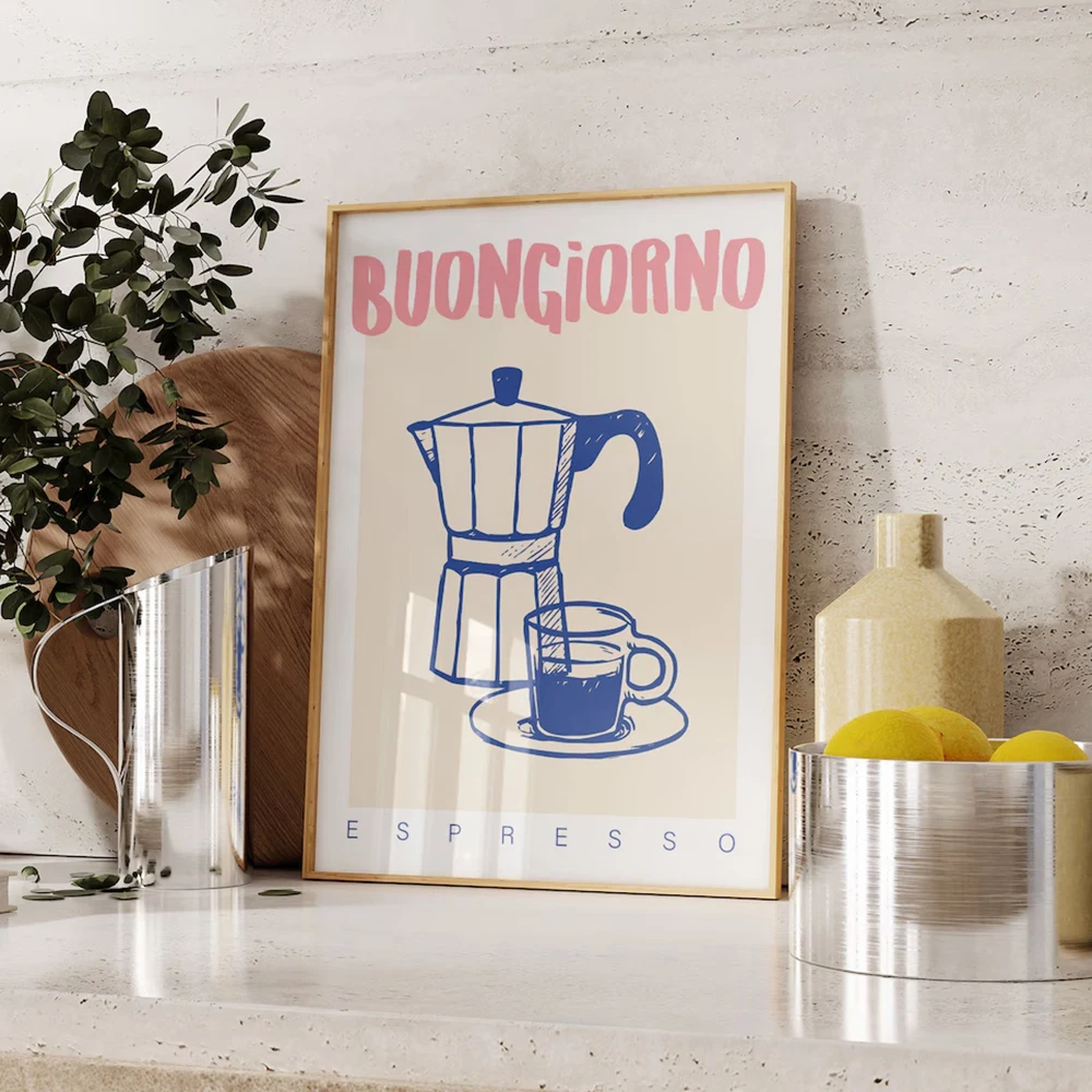 Modern Coffee Espresso Wall Ar - огляд і ціна Vintage Fashion Wall Art