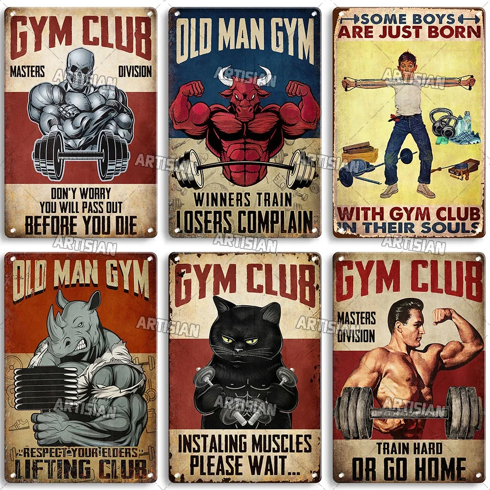 Old Man Gym Club Inspirational - огляд і ціна Vintage Fashion Wall Art