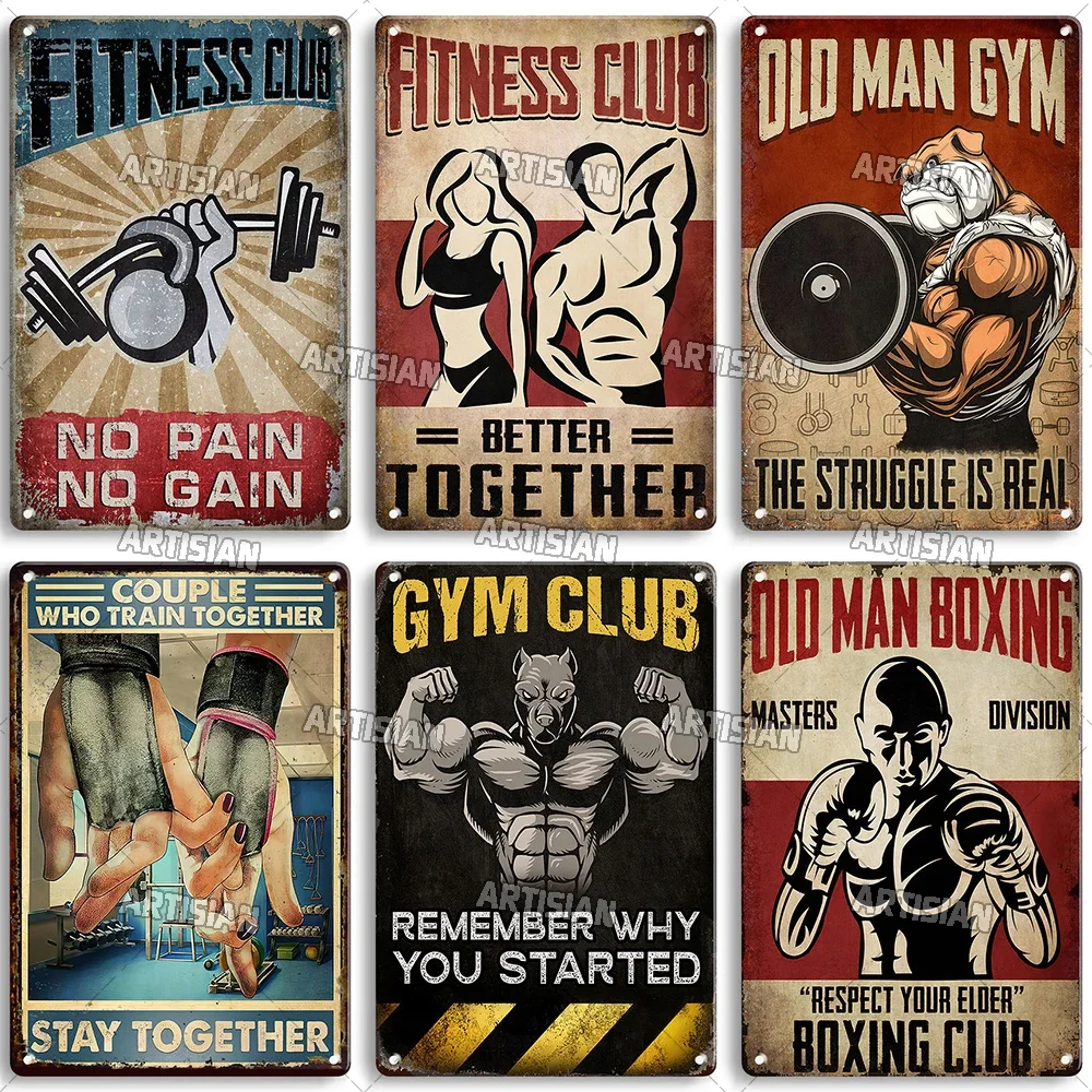 Old Man Gym Club Inspirational - огляд і ціна Vintage Fashion Wall Art