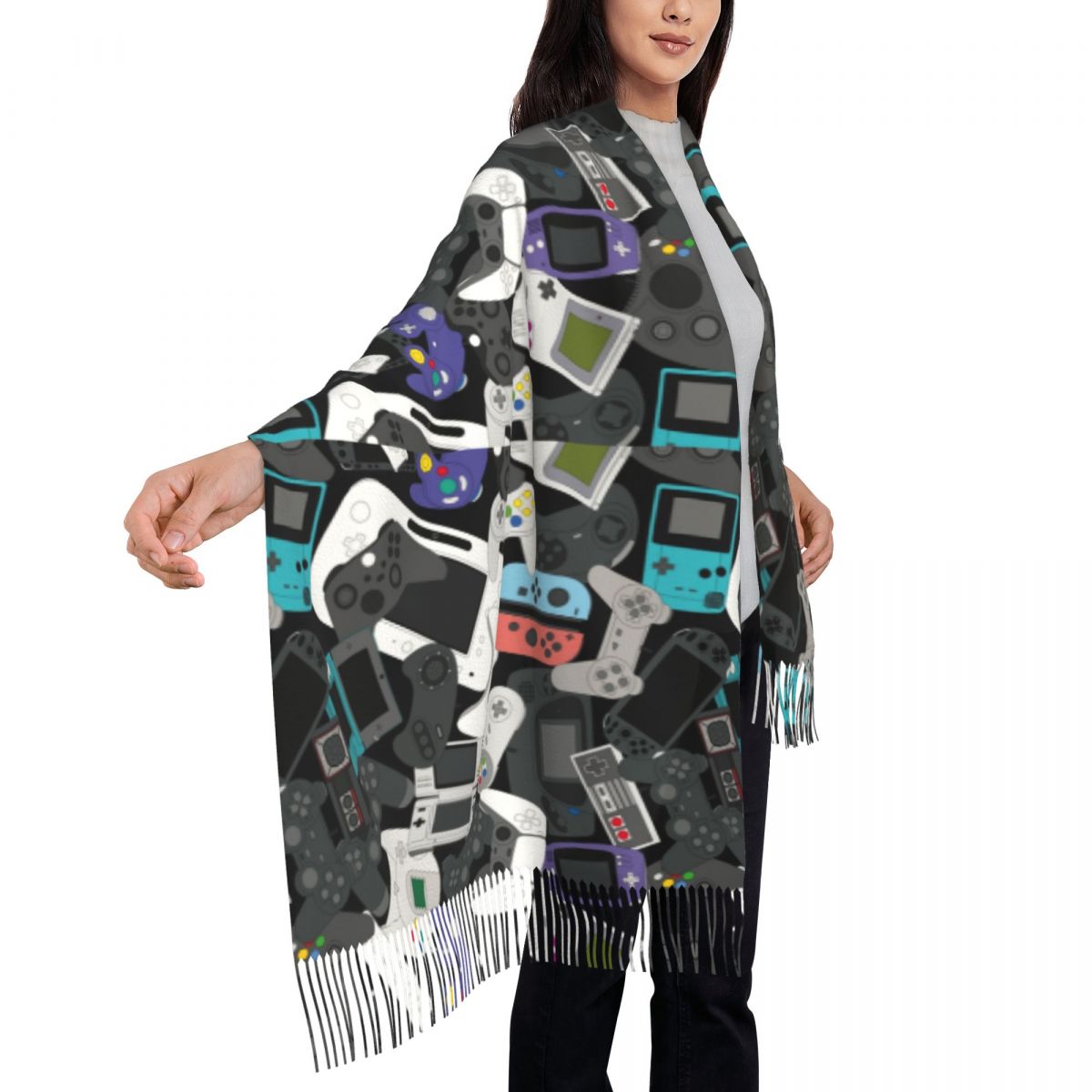 Gamer Controller Tassel Scarf  - огляд і ціна Vintage Fashion Game
