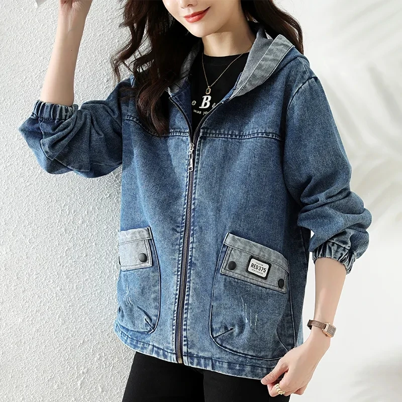 New Splicing Zipper Female Cow - огляд і ціна Patchwork Jean Jacket
