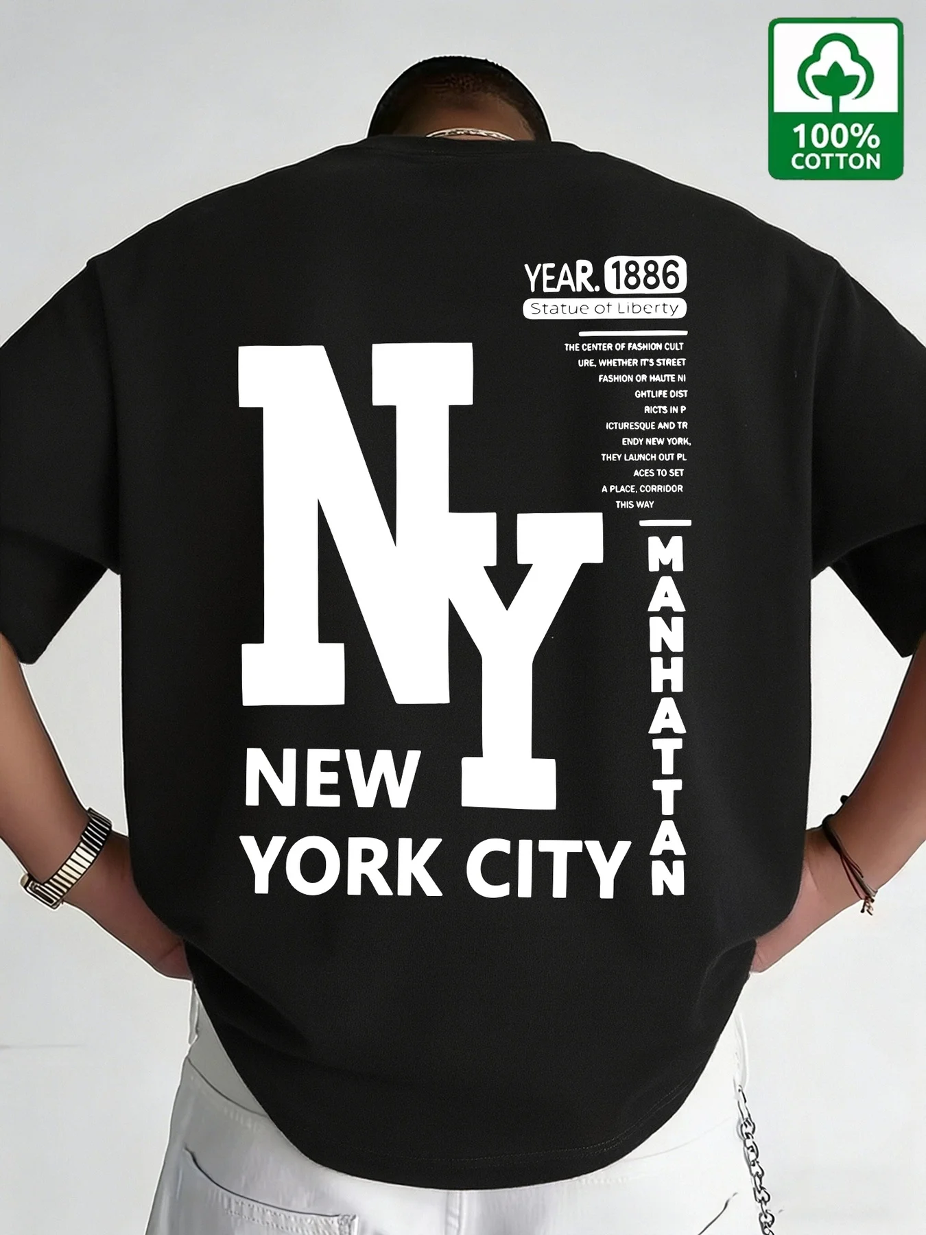 Men NYC T Shirt Cotton New Yor - огляд і ціна Vintage Fashion New York