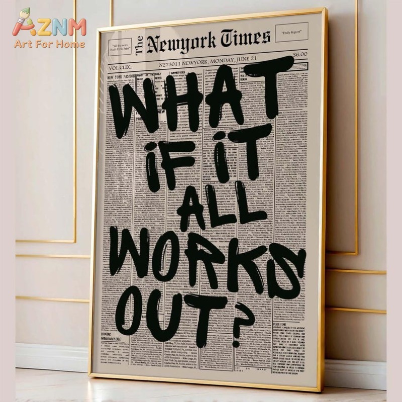 AZNM Vintage Newspaper Backgro - огляд і ціна Vintage Fashion Wall Art