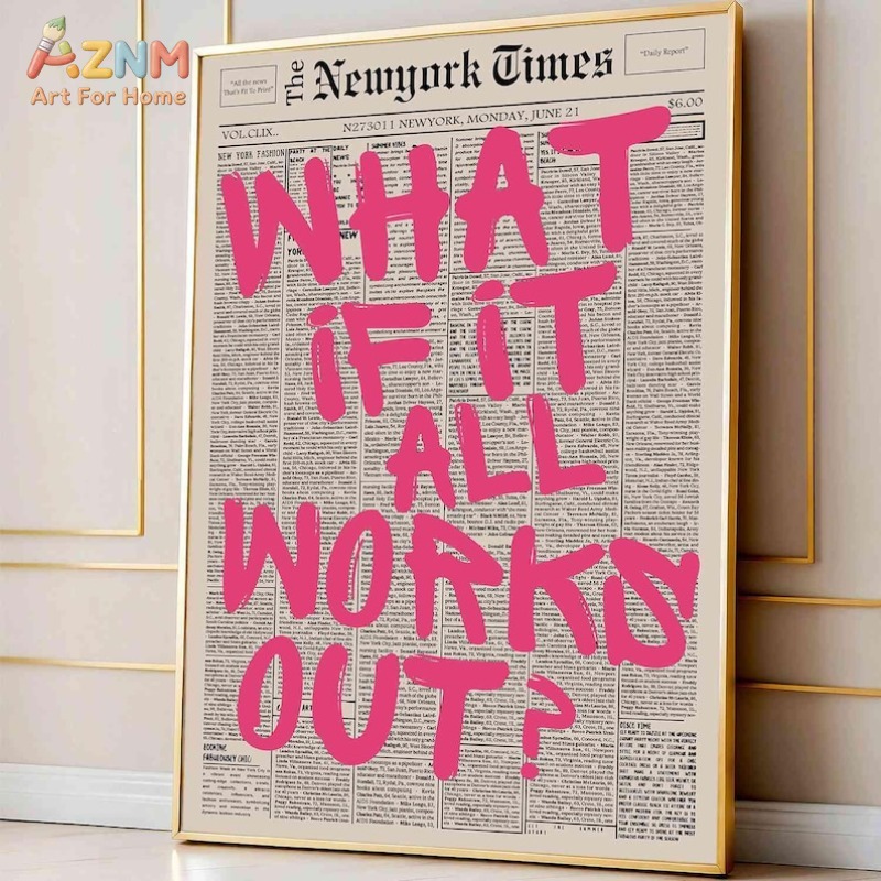 AZNM Vintage Newspaper Backgro - огляд і ціна Vintage Fashion Wall Art