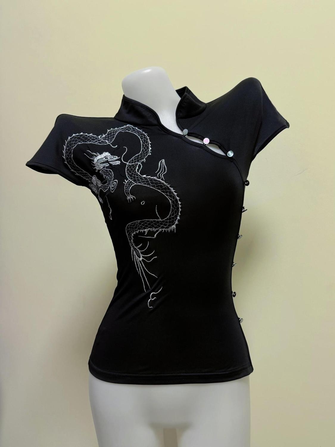 Vintage T-shirt Slim Y2k Basic - огляд і ціна Turtleneck Knit 90S