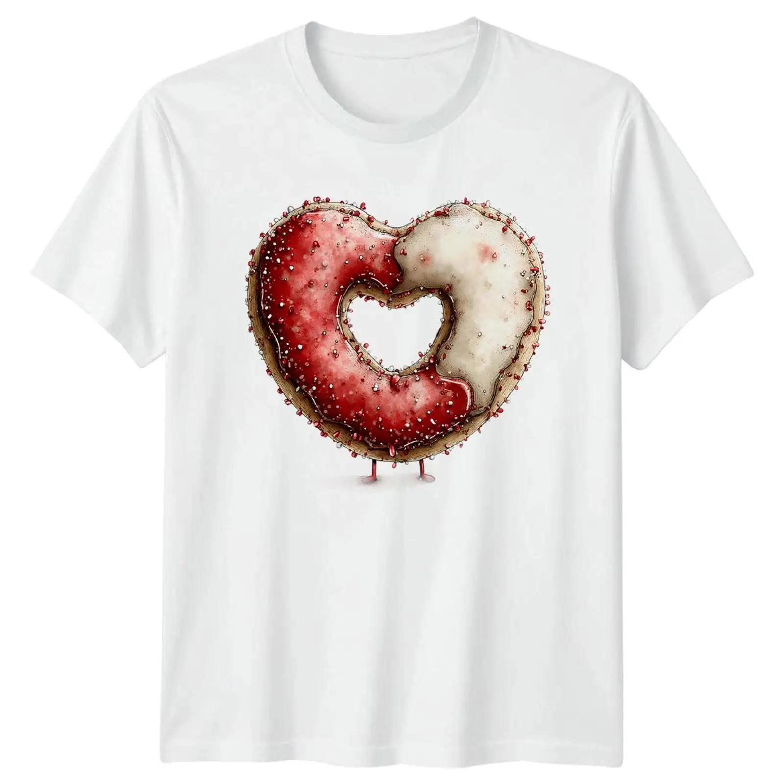 Herzförmiges Donut Food Grafik - огляд і ціна Vintage Fashion Herren