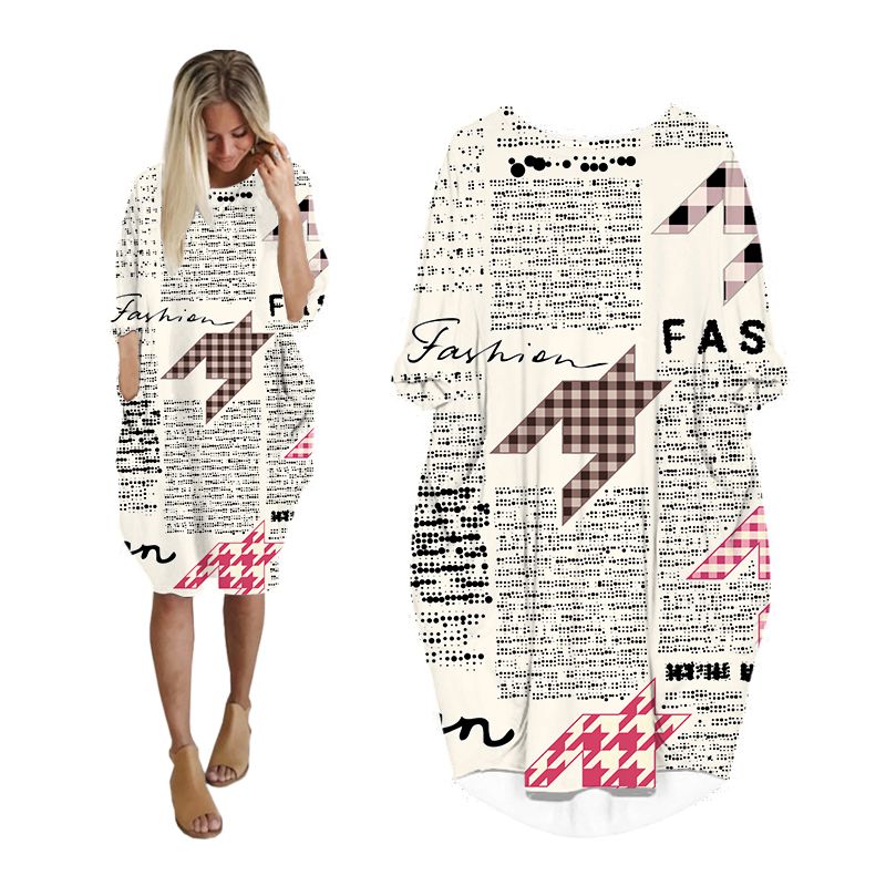 CLOOCL Newspaper Dress 3D Prin - огляд і ціна Vintage Fashion Newspaper
