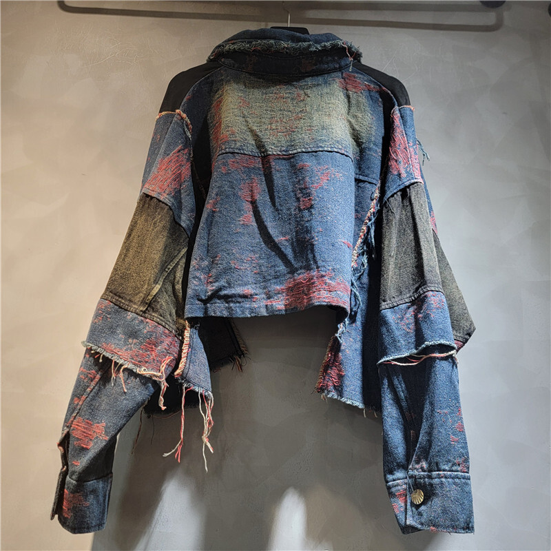 WTHT New Fashion Women's Patch - огляд і ціна Patchwork Jean Jacket