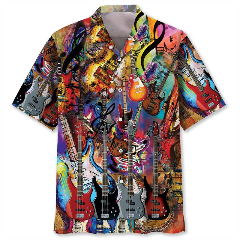 Men Lapel Short Sleeve Shirt V - огляд і ціна Vintage Fashion Newspaper