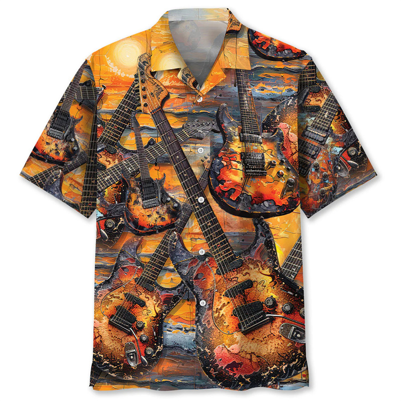 Men Lapel Short Sleeve Shirt V - огляд і ціна Vintage Fashion Newspaper