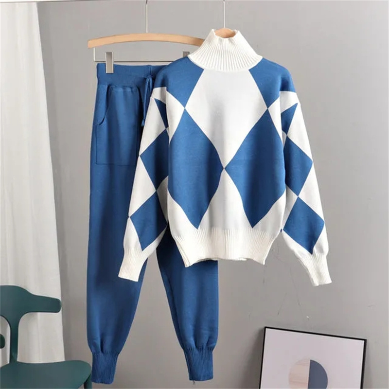 Fall Winter Warm Knit 2 Piece  - огляд і ціна Turtleneck Knit 90S