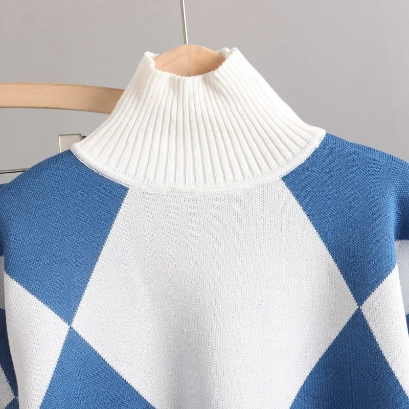 Fall Winter Warm Knit 2 Piece  - огляд і ціна Turtleneck Knit 90S