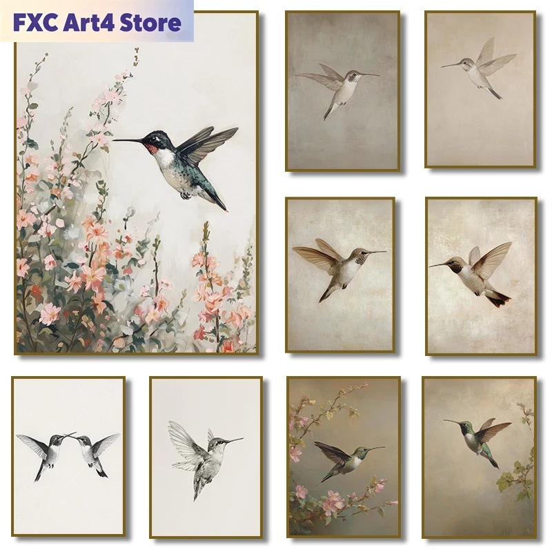 Frameless Vintage Hummingbird  - огляд і ціна Vintage Fashion Wall Art