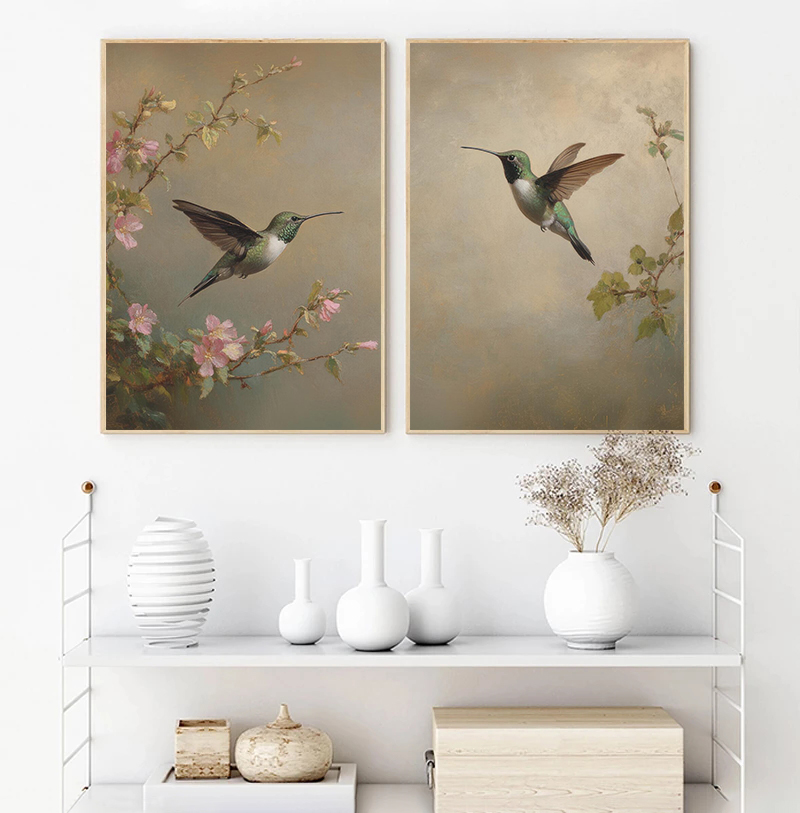 Frameless Vintage Hummingbird  - огляд і ціна Vintage Fashion Wall Art