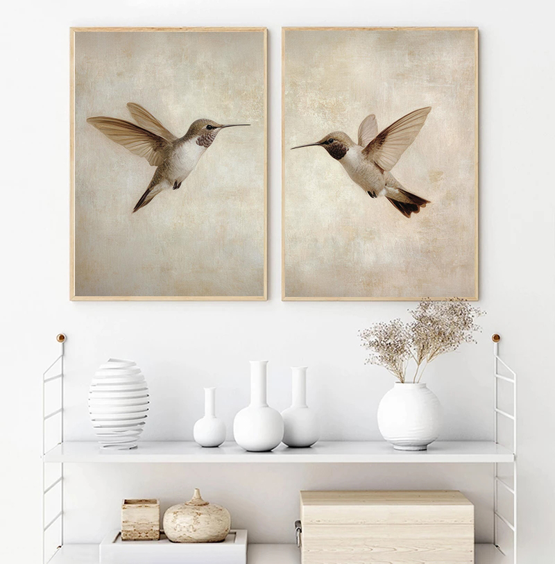 Frameless Vintage Hummingbird  - огляд і ціна Vintage Fashion Wall Art