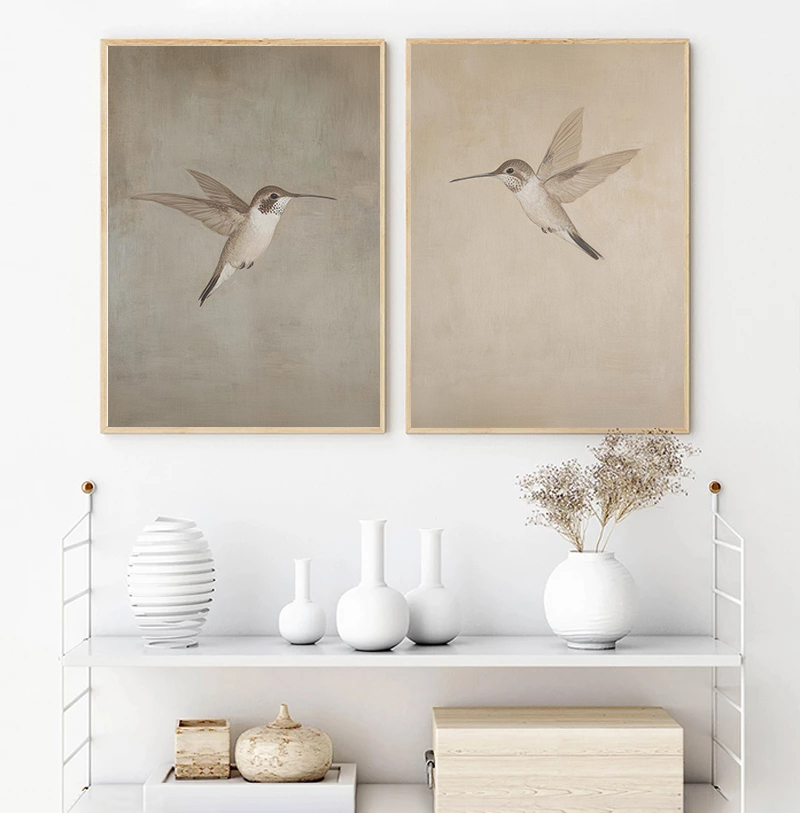 Frameless Vintage Hummingbird  - огляд і ціна Vintage Fashion Wall Art