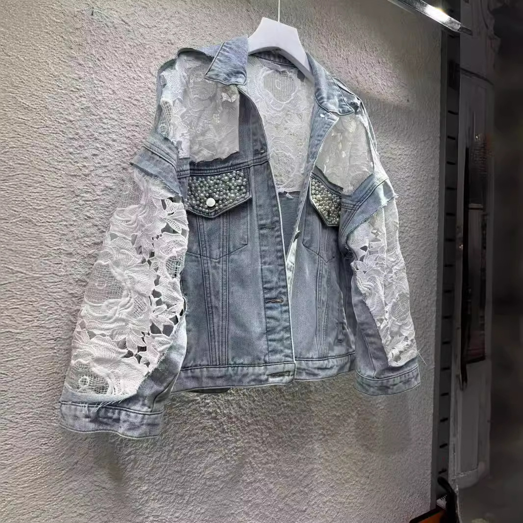 Spliced Embroidery Jacket Wome - огляд і ціна Patchwork Jean Jacket